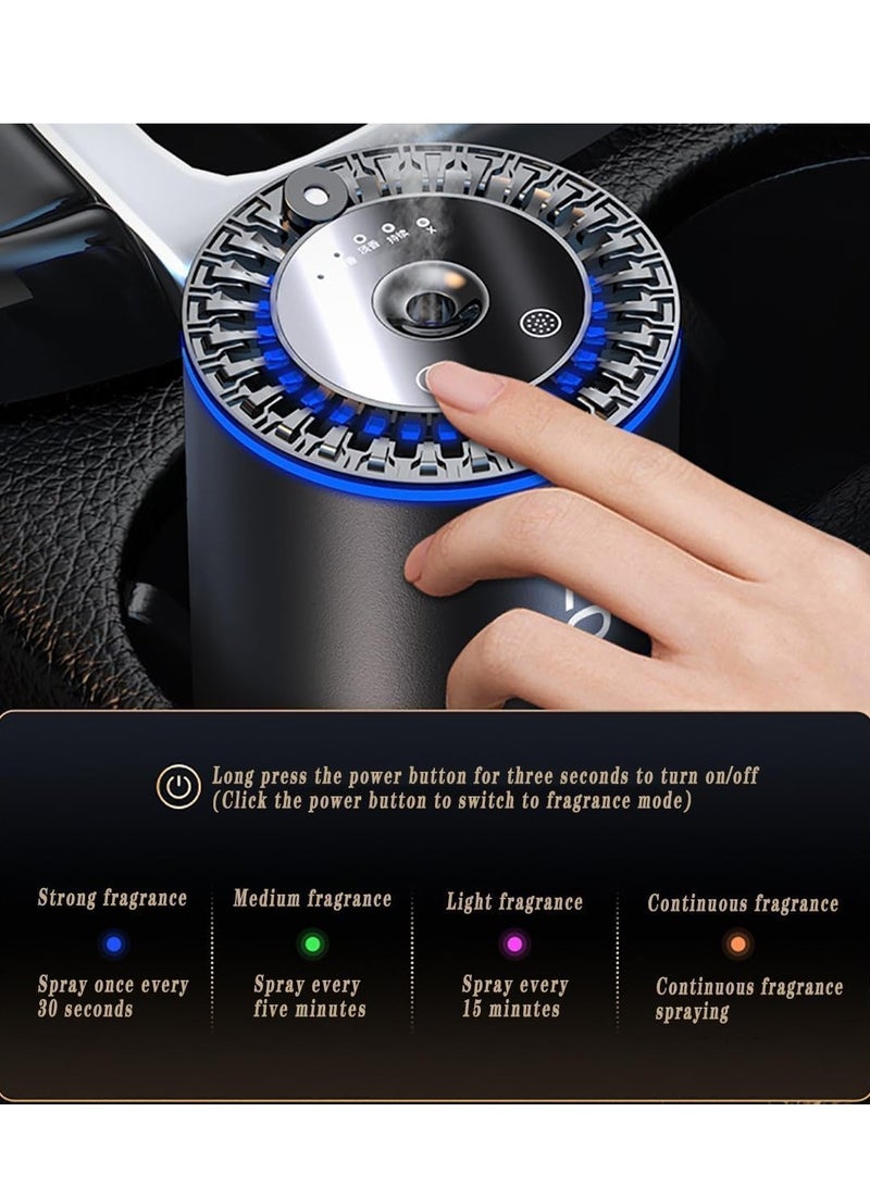 Houmt Car Diffuser Humidifier Aromatherapy 150ml Essential Oil Diffuser with LED Starry Ambient Light 300mAh Mini Portable Diffuser for Car Home Office Bedroom - Image 2