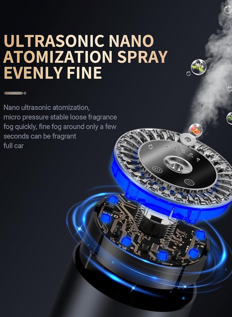 Houmt Car Diffuser Humidifier Aromatherapy 150ml Essential Oil Diffuser with LED Starry Ambient Light 300mAh Mini Portable Diffuser for Car Home Office Bedroom - Image 5