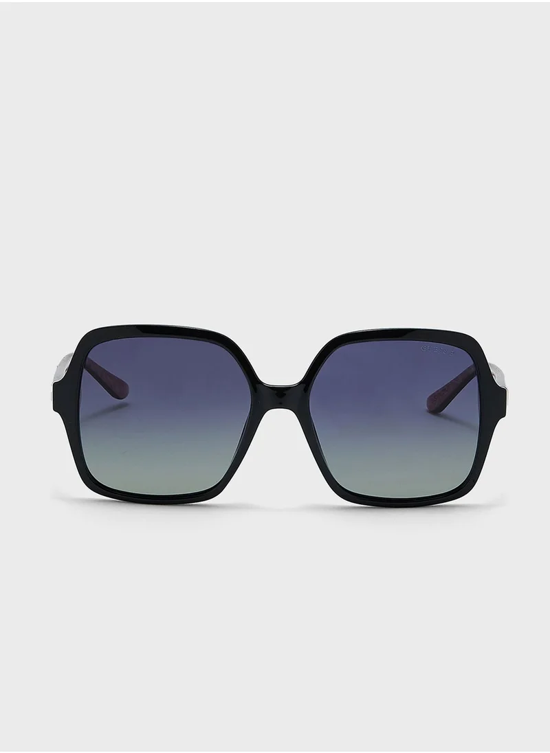 GUESS Gradient Oversized Rectangle Shape Sunglasses