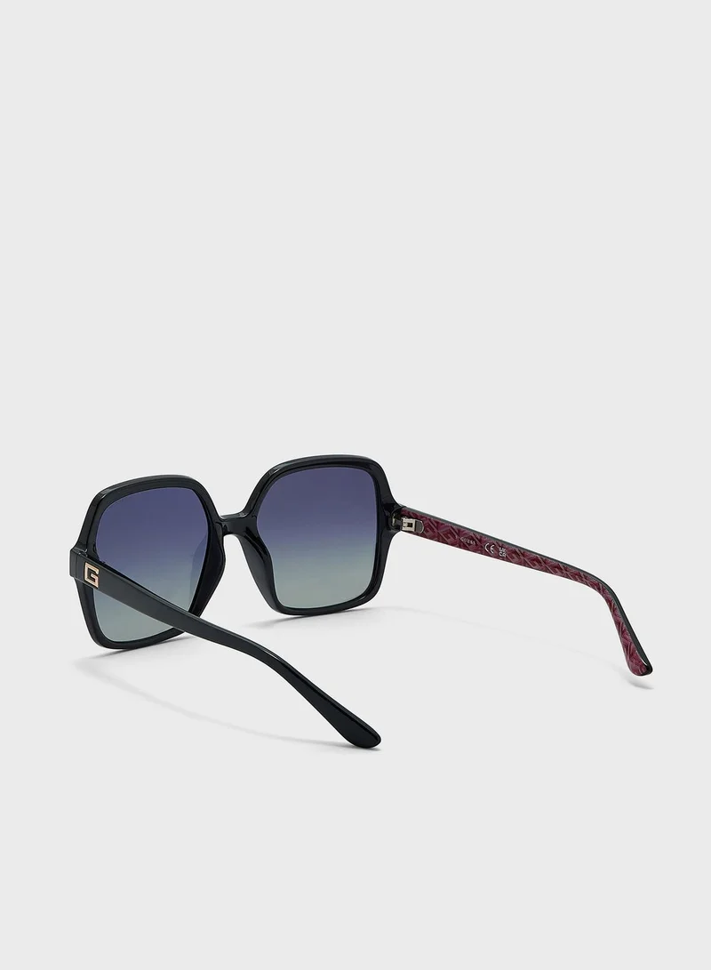GUESS Gradient Oversized Rectangle Shape Sunglasses