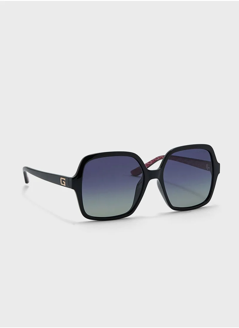 GUESS Gradient Oversized Rectangle Shape Sunglasses