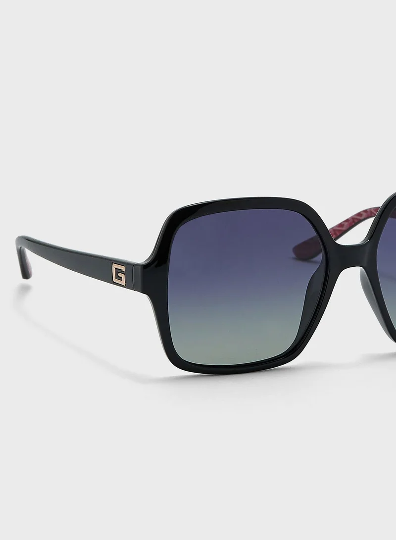 GUESS Gradient Oversized Rectangle Shape Sunglasses