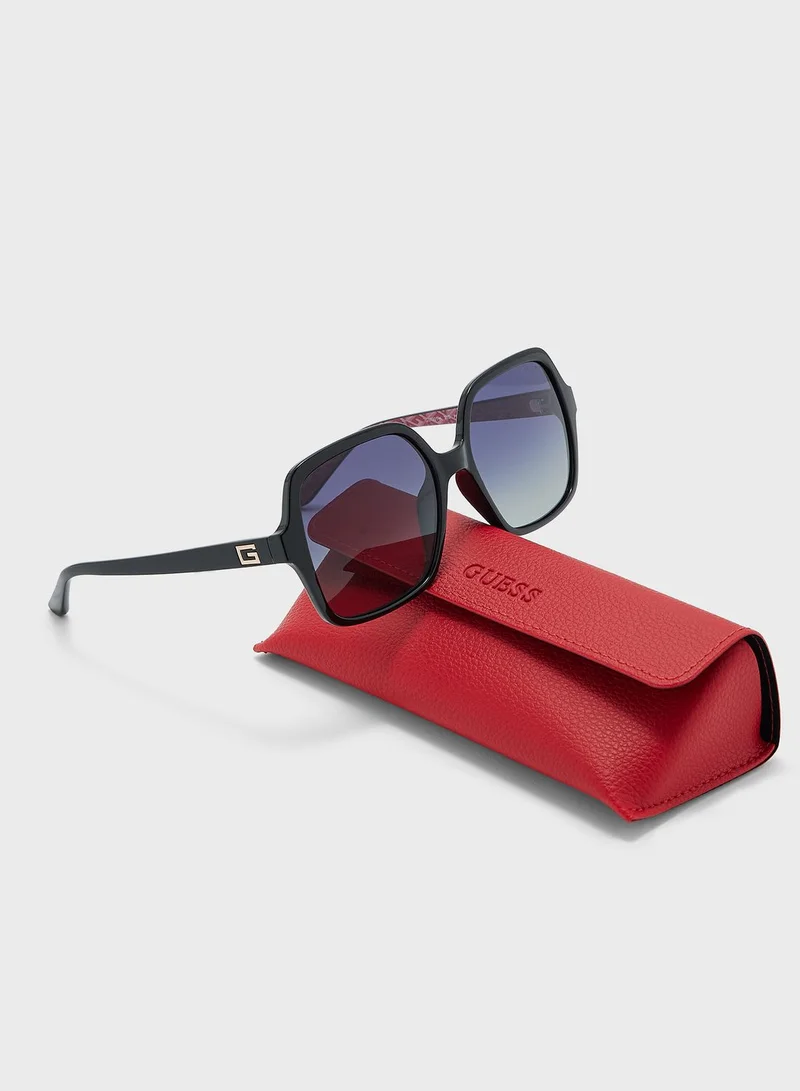 GUESS Gradient Oversized Rectangle Shape Sunglasses