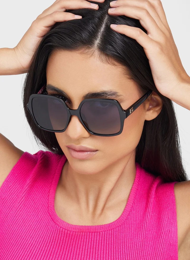 GUESS Gradient Oversized Rectangle Shape Sunglasses