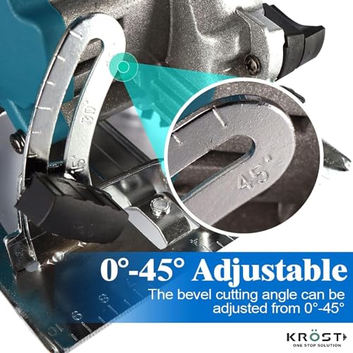KROST PRO Series Cordless 21V(37V Max) Brushless Motor Marble Cutting Machine | Ceramic, Tile,Stone, Woodworking Electric Circular Saw | Portable Saw. (Cordless 4" Wood/Marble Cutter) - Image 4
