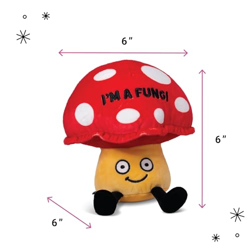 Punchkins Mushroom Plushie Im A Fungi Punny Mushroom Plush Gift for Food Lovers Cute Food Plush Toy for Gifting - Image 5
