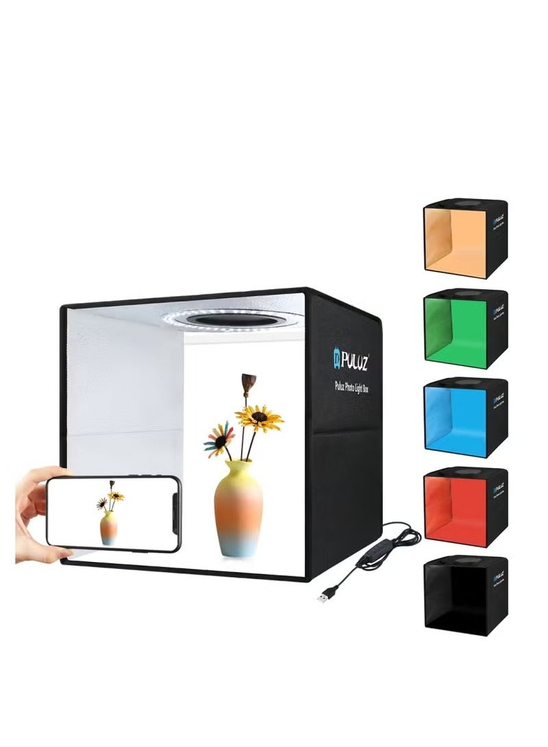 PULUZ Folding Portable Ring Light Photo Studio Shooting Tent Box Kit with 6 Backdrops  - Image 1