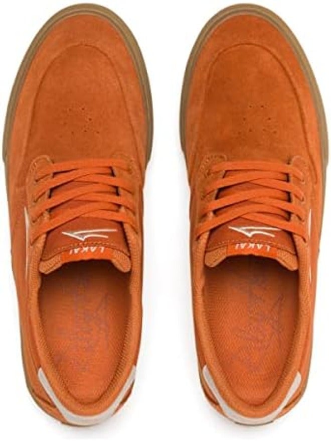 Lakai Men's Riley 3 Skate Shoe - Burnt Orange Suede - Image 3