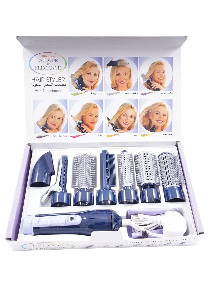 Tescom Hair Styler dryer with 7 attachments - Image 1