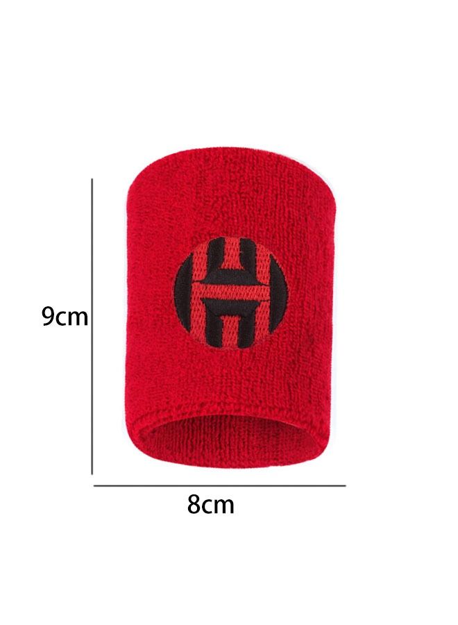 Ant Stretchy & Sweat Absorbing Sports Breathable Wristband ,Shock-Proof Wristband Running Sports Protective Gear for Tennis Basketball Running Gym Working Out Red - Image 2