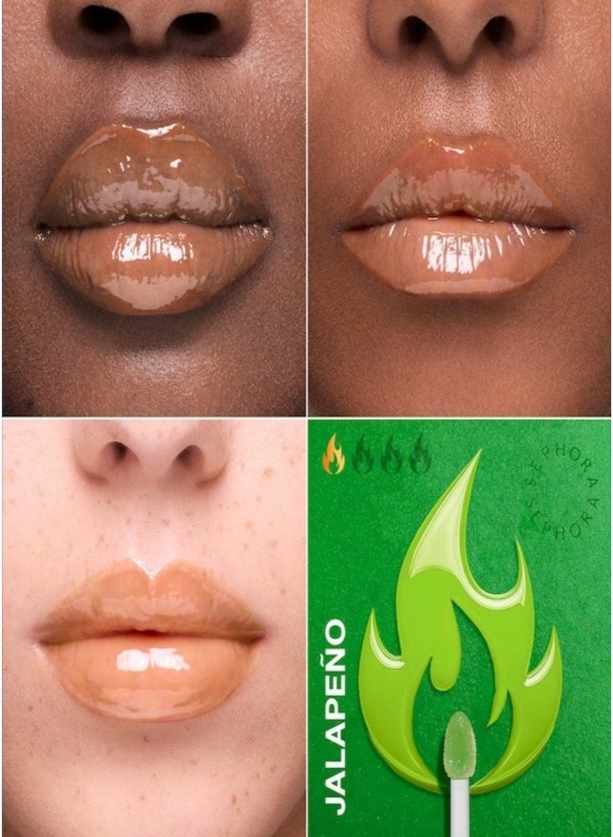 مجموعة سيفورا: ملمع شفاه ممتلئ وجذاب x تاباسكو 6 مل - هالابينو - ملمع شفاه شفاف أصفر مخضر يدوم طويلاً - Image 2