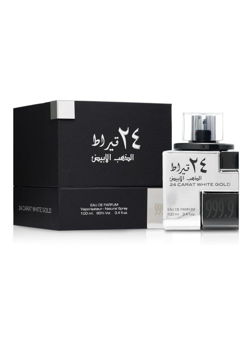 Lattafa 24 Carat White Gold EDP Unisex  100ml  - Image 1