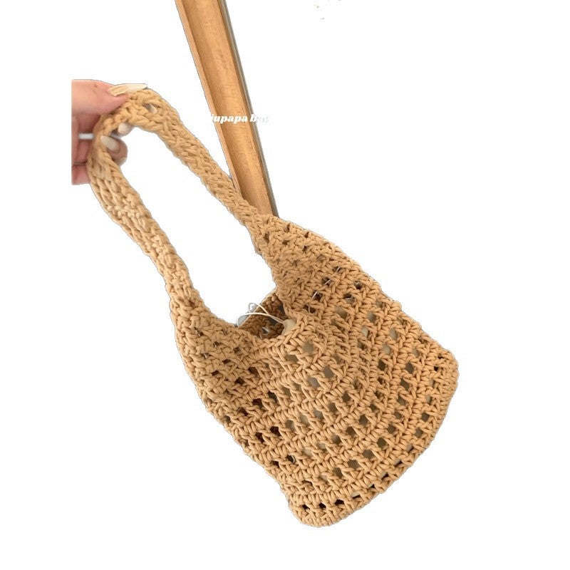 Large Capacity Woven Shoulder Tote Bag - Image 5