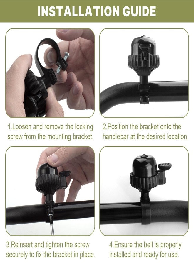 TXZSXS Bike Bell for Adults & Kids, Loud Clear Crisp Sound Bicycle Bell, Aluminum Mini Bike Horn, Easy Installation, Fits 22.2mm (0.87in) Handlebars for Road Bike, MTB, BMX, Scooter - Image 4