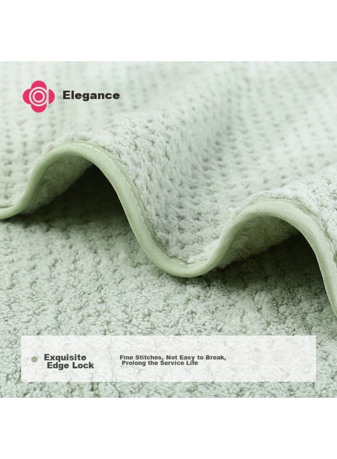 Grace Jieliya Extra Large Antibacterial Class A Bath Towel, Absorbent Adult Large Towel, Universal Extra Large And Thick 90*170cm, Light Green - Image 4