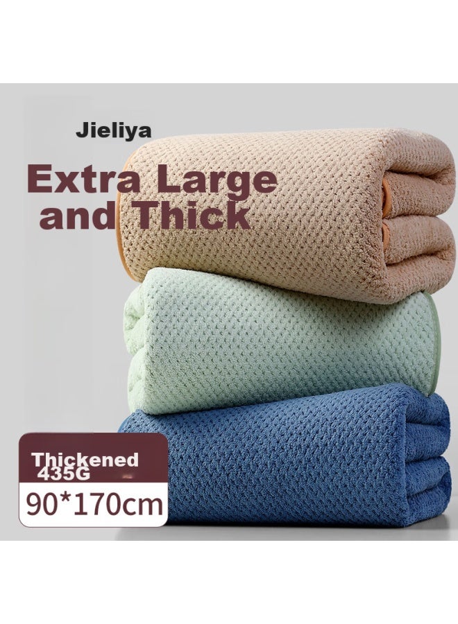Grace Jieliya Extra Large Antibacterial Class A Bath Towel, Absorbent Adult Large Towel, Universal Extra Large And Thick 90*170cm, Light Green - Image 1