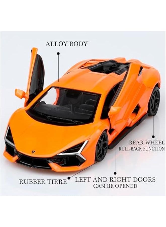 Generic - 1/36 Scale Lamborghini Revuelto Diecast Cars Models,Pull Back Vehicles Lamborghini Toy Cars,Cars Gifts for Boys Girls Orange - Image 1