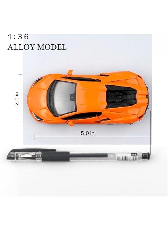 Generic - 1/36 Scale Lamborghini Revuelto Diecast Cars Models,Pull Back Vehicles Lamborghini Toy Cars,Cars Gifts for Boys Girls Orange - Image 1