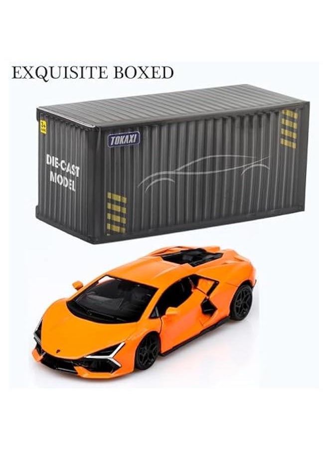 Generic - 1/36 Scale Lamborghini Revuelto Diecast Cars Models,Pull Back Vehicles Lamborghini Toy Cars,Cars Gifts for Boys Girls Orange - Image 1