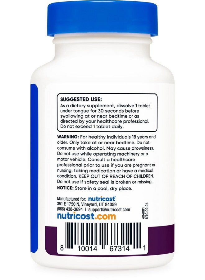 نيوتريكوست ميلاتونين 5 مجم، 240 قرص سريع الذوبان (نكهة التوت المختلطة) - خالٍ من الكائنات المعدلة وراثيًا وخالي من الجلوتين - Image 4