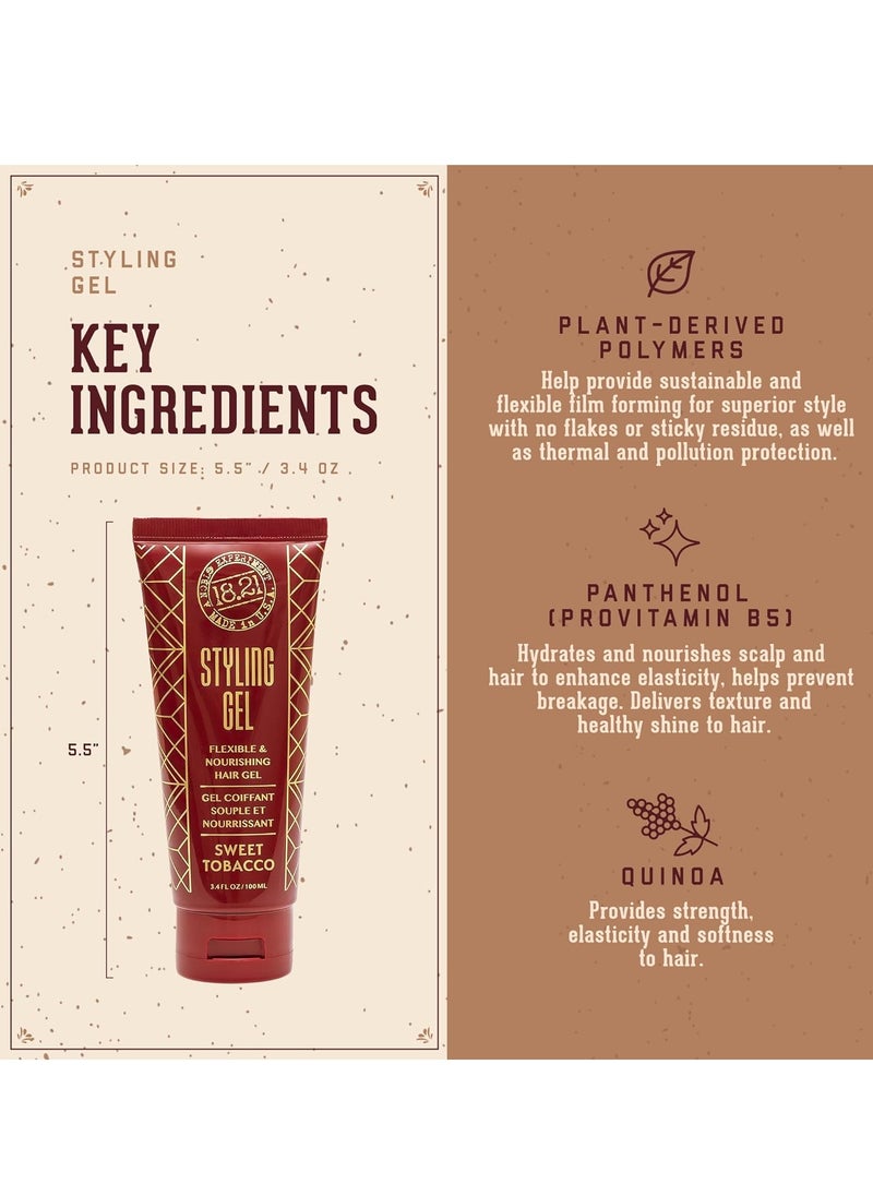 18.21 Man Made - 18.21 Man Made Premium Hair Styling Products for Men: Gel and Powder Dry Shampoo - Add Volume and Texture with Flexible Hold and Bold Sweet Tobacco Scent - Image 1