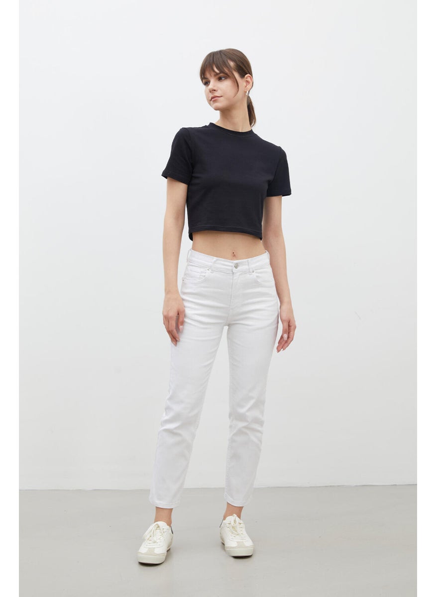 Manuka Bootcut Fit Denim Trousers White  - Image 1