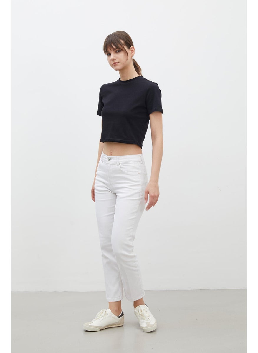 Manuka Bootcut Fit Denim Trousers White  - Image 4