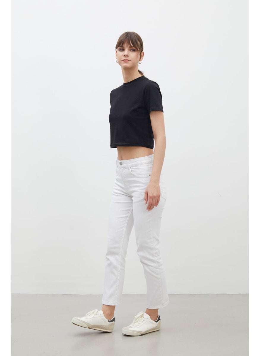 Manuka Bootcut Fit Denim Trousers White  - Image 5