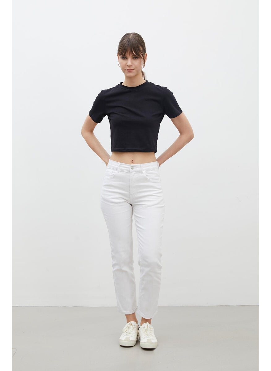 Manuka Bootcut Fit Denim Trousers White  - Image 2