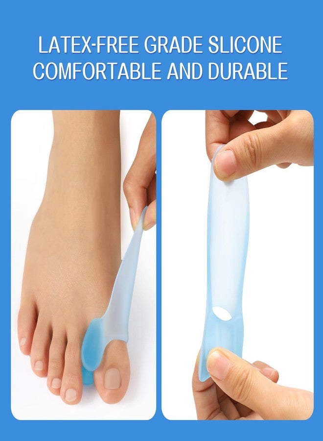 Promifun Bunion Cushion Protector, 10 Packs of Bunion Corrector Pads with Separator for Big Toe, Gel Shield for Foot Pain Relief, Calluses, Corns - Blue - Image 3
