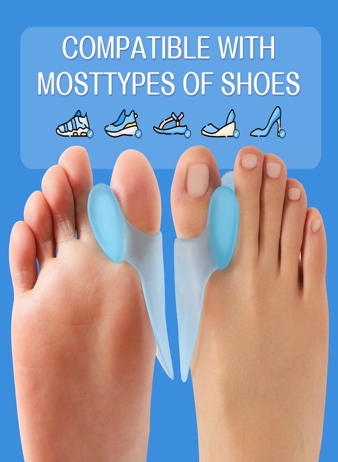 Promifun Bunion Cushion Protector, 10 Packs of Bunion Corrector Pads with Separator for Big Toe, Gel Shield for Foot Pain Relief, Calluses, Corns - Blue - Image 5