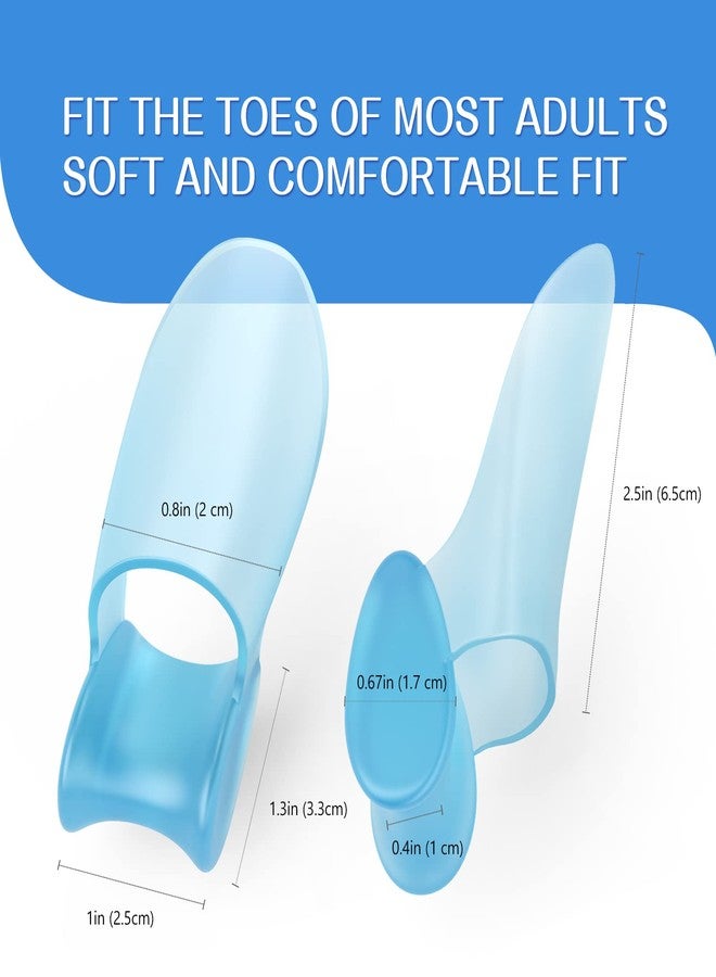 Promifun Bunion Cushion Protector, 10 Packs of Bunion Corrector Pads with Separator for Big Toe, Gel Shield for Foot Pain Relief, Calluses, Corns - Blue - Image 2