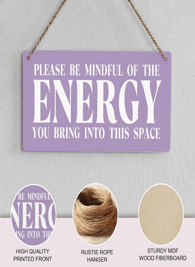 SENJIAN Purple Decor Spiritual Meditation Room Decor Inspirational Spa Decoration Positive Affirmations Wall Wood Plaque Sign Hanging Door Sign Home Office Yoga Room Decoration - Image 2