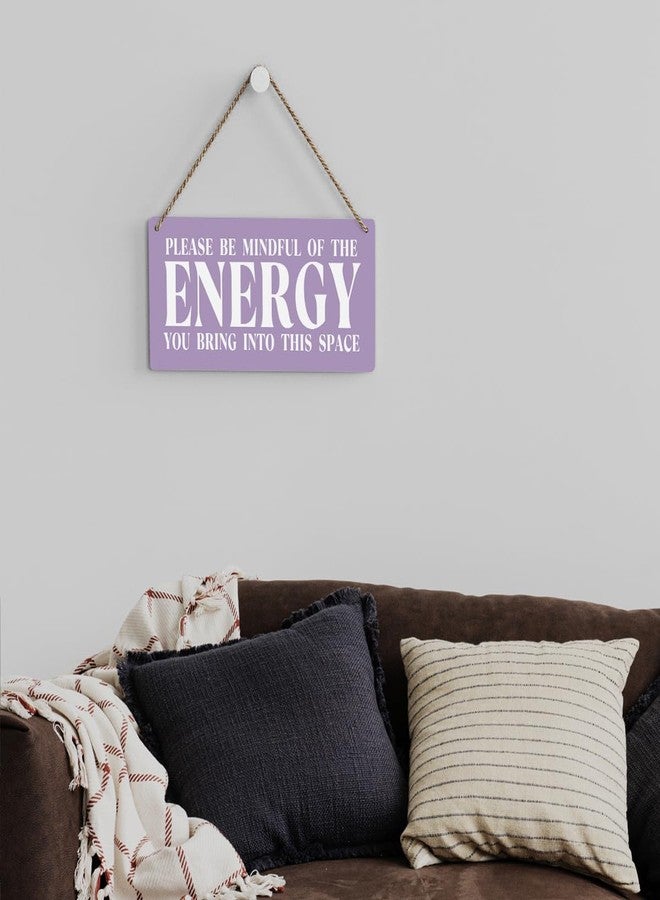 SENJIAN Purple Decor Spiritual Meditation Room Decor Inspirational Spa Decoration Positive Affirmations Wall Wood Plaque Sign Hanging Door Sign Home Office Yoga Room Decoration - Image 4