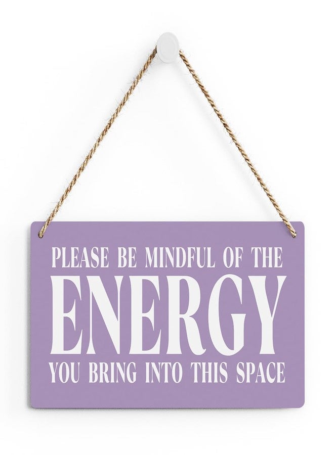 SENJIAN Purple Decor Spiritual Meditation Room Decor Inspirational Spa Decoration Positive Affirmations Wall Wood Plaque Sign Hanging Door Sign Home Office Yoga Room Decoration - Image 1