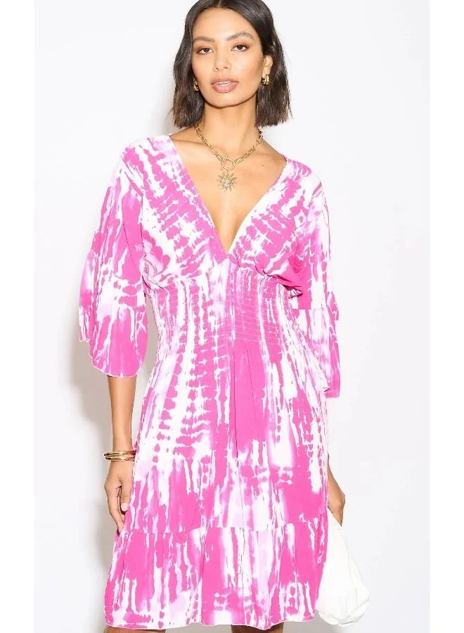 Hoxton Gal Tie-Dye Tiered Dress