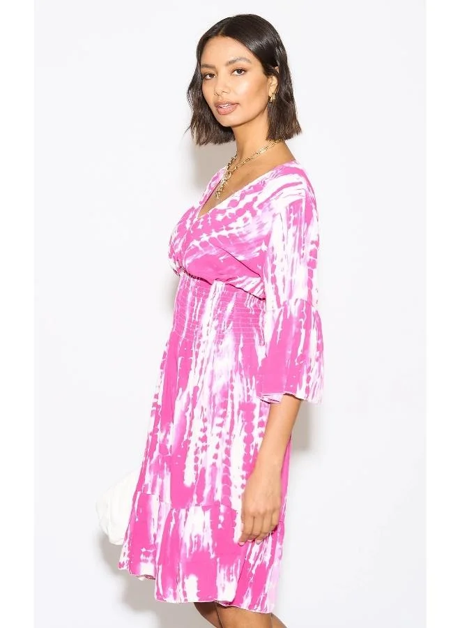 Hoxton Gal Tie-Dye Tiered Dress