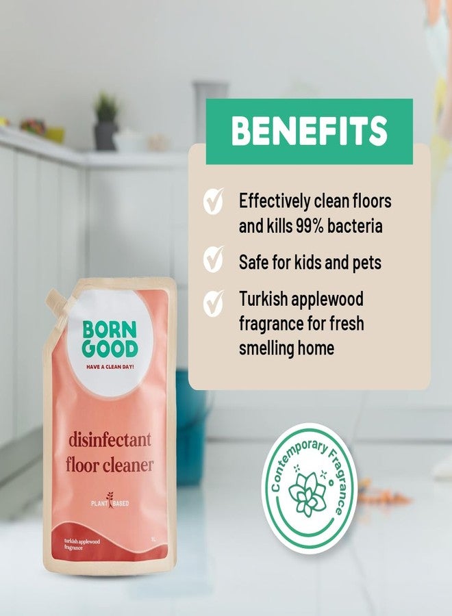 Born Good Natural Floor Cleaner | 1000ml | Turkish Applewood Fragrance | Kid & Pet Safe | Tough on Germs & Dirt | Plant-Based, Biodegradable, Non-Toxic, Eco-Friendly | Safe for expensive flooring - Image 2