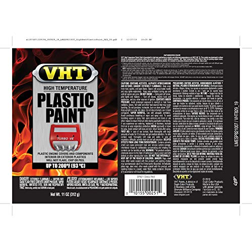 VHT طلاء بلاستيك عالي الحرارة باللون الأحمر VHT Duplicolor ESP821007، 11 أونصة سائلة - Image 2