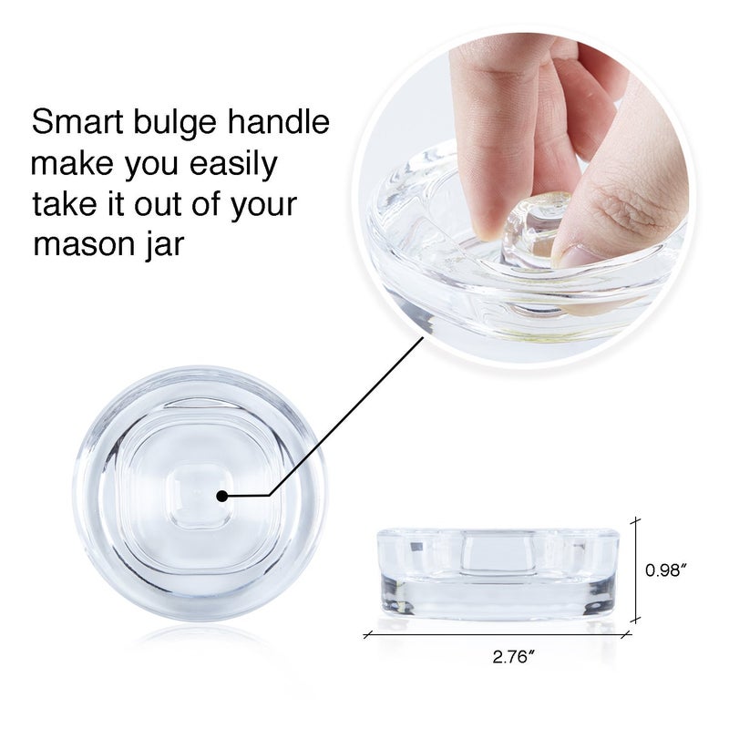 SOLIGT 4-Pack of Fermentation Glass Weights with Easy Grip Handle for Wide Mouth Mason Jars  - Image 3