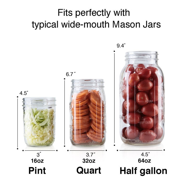 SOLIGT 4-Pack of Fermentation Glass Weights with Easy Grip Handle for Wide Mouth Mason Jars  - Image 4