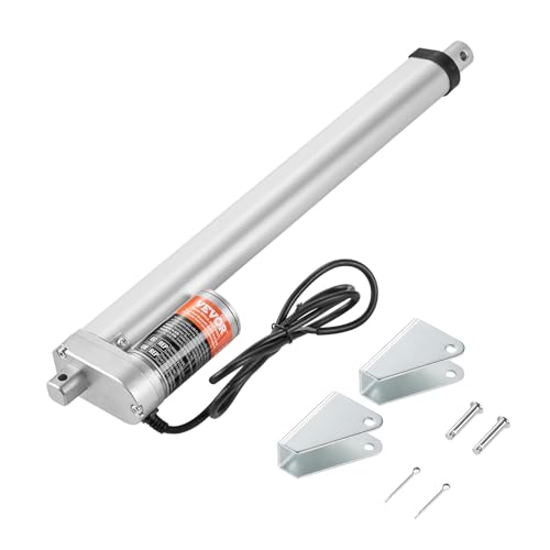 VEVOR Linear Actuator 12V 12 Inch High Speed 055s Linear Actuator 220lbs1000N Linear Motion Actuator with Mounting Bracket and IP54 Protection - Image 1