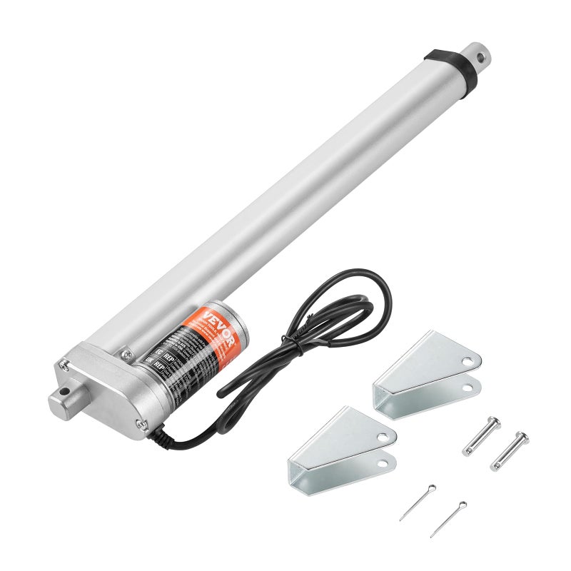 VEVOR Linear Actuator 12V 12 Inch High Speed 055s Linear Actuator 220lbs1000N Linear Motion Actuator with Mounting Bracket and IP54 Protection - Image 2