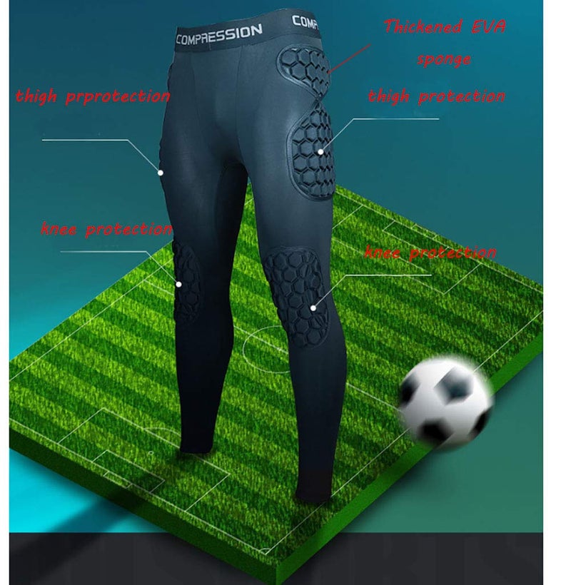 Jellybro Mens Padded Compression Pants Football Girdles Athletic Leggings for Soccer Basketball Paintball Hockey - Image 3