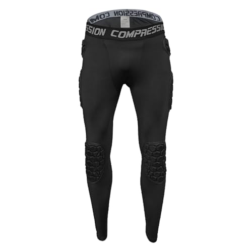 Jellybro Mens Padded Compression Pants Football Girdles Athletic Leggings for Soccer Basketball Paintball Hockey - Image 5