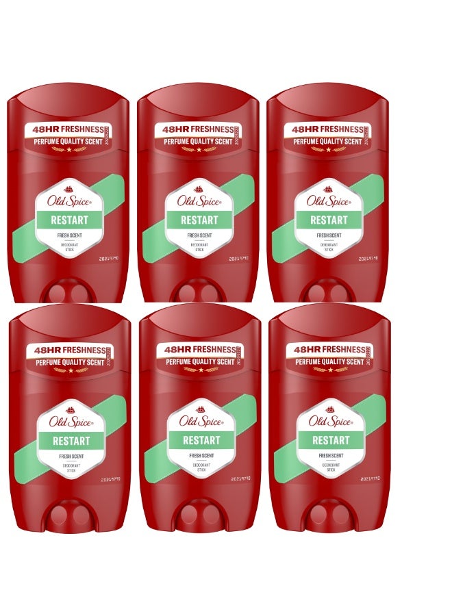 Old Spice Restart Men Deodorant Stick 50ml (Pack of 6) - Image 1
