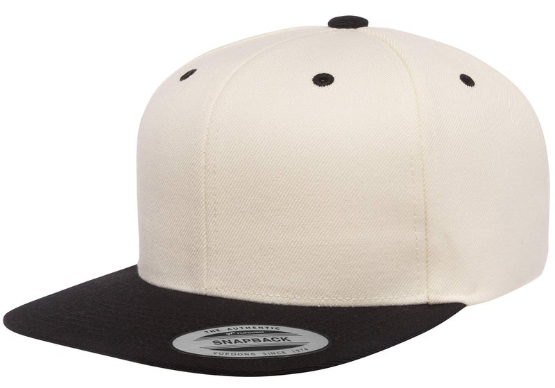 FLEXFIT YP Classics Premium Snapback Cap 2Tone NaturalBlack - Image 2