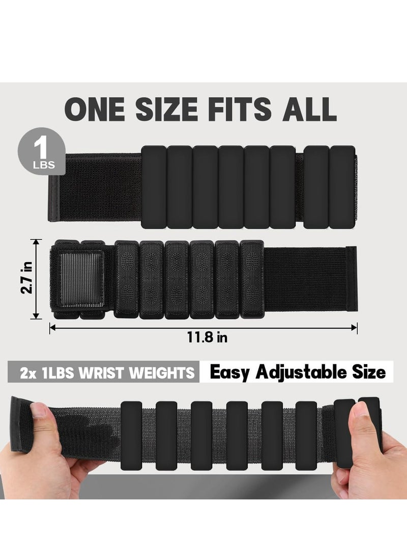 Oasisgalore Wrist Weights for Women Set of 2, Adjustable Arm Weights Ankle Wrist Weights for Yoga Dance Volleyball.  - Image 5