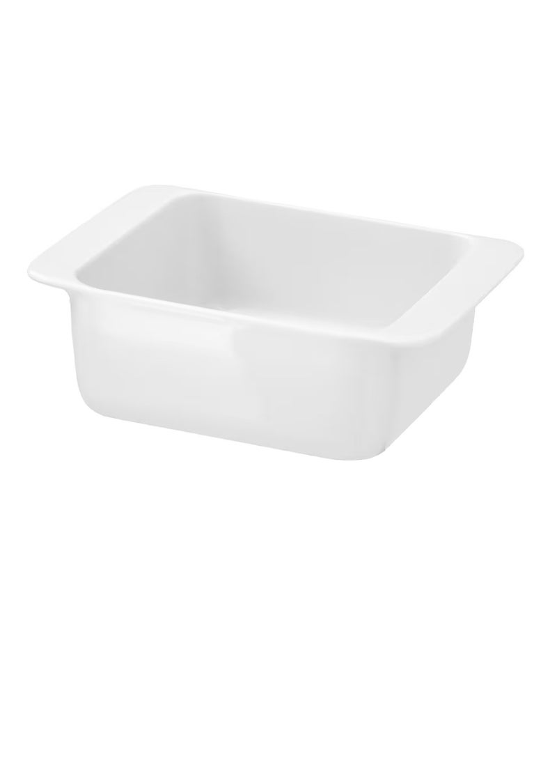 طبق فرن أبيض 18x13 سم - Image 1