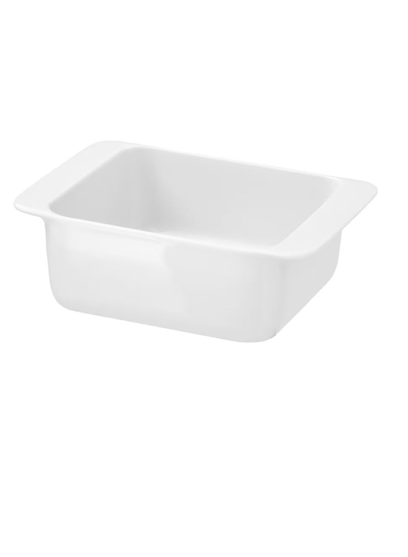 طبق فرن أبيض 18x13 سم - Image 2